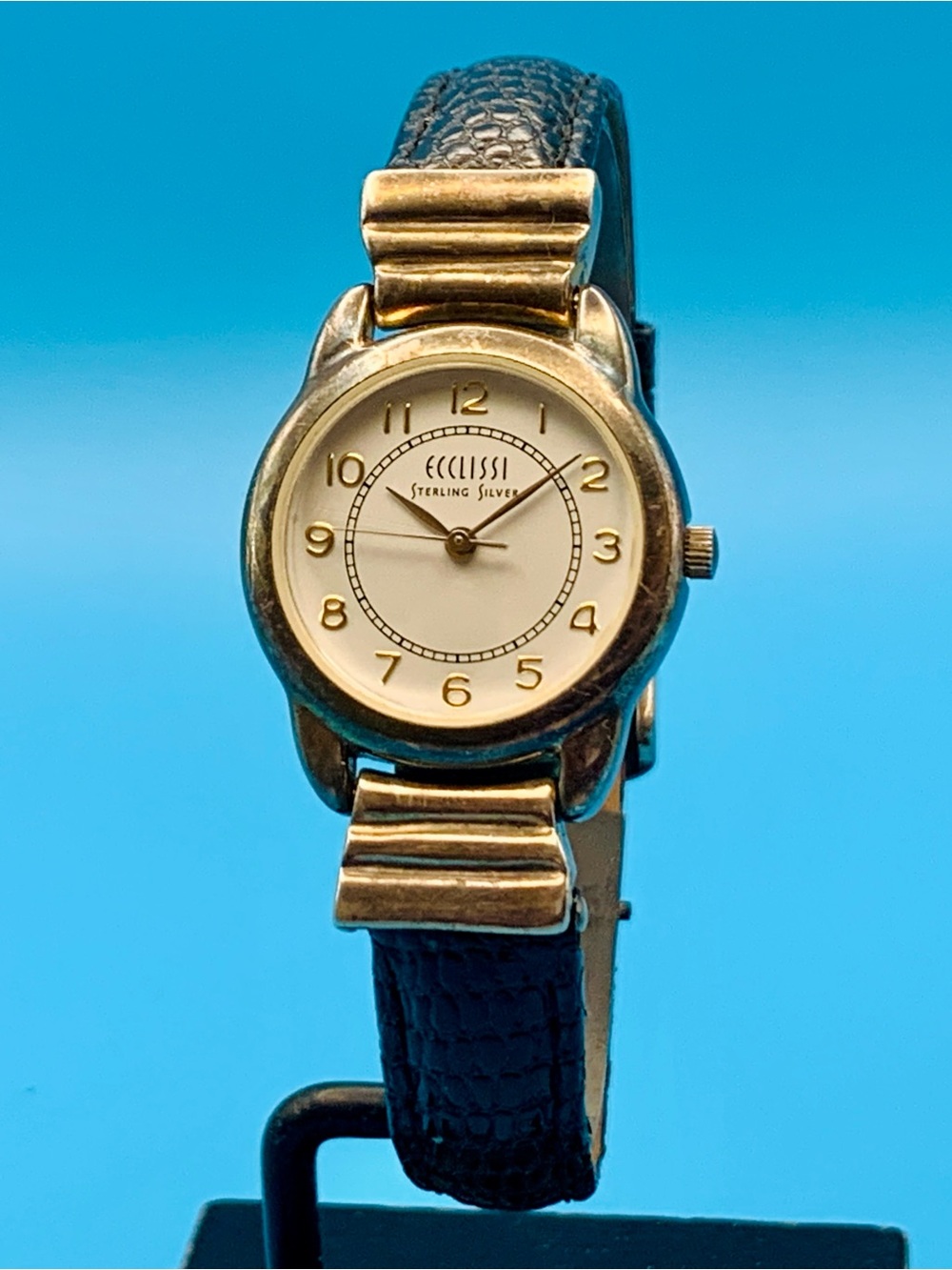ECCLISSI 232 Women’s Sterling Silver Case Wristwatch Swiss Movt Works New Batt